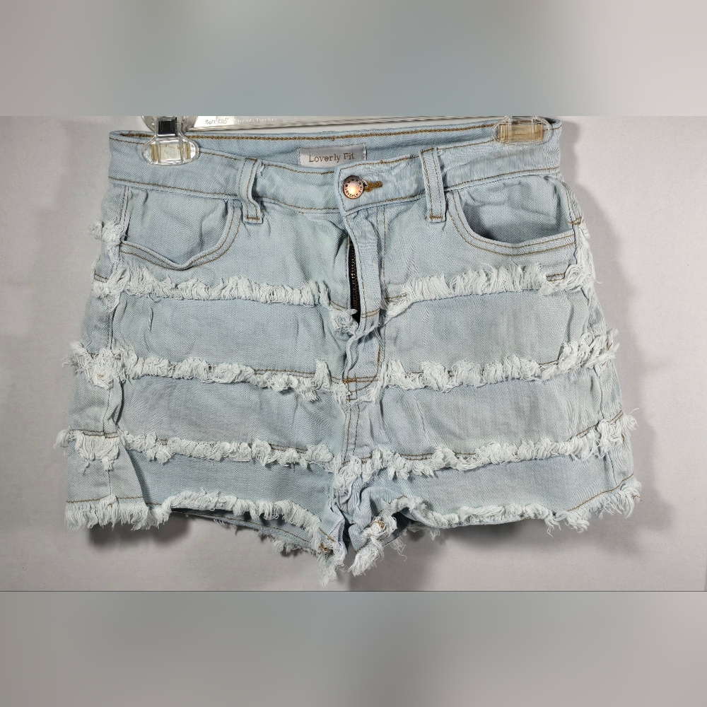 Loverly Fit Boyfriend Shorts Hi-Rise Distressed Women's Size Small